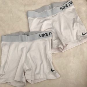Nike Shorts - 1 white nike pro spandex Nike Shorts - 1 white nike pro spandex